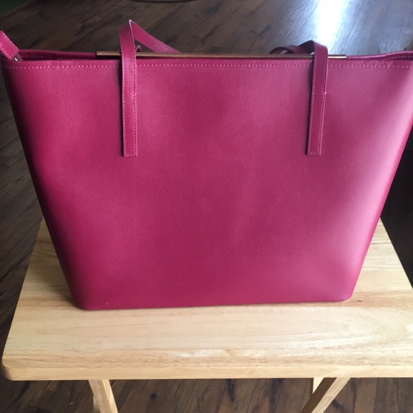 NWOT Ted Baker Leather Floral Tote - Picture 4 of 6